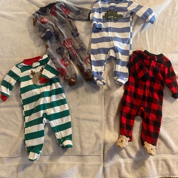 Carter's Other - 🎉💙Bundle Carter’s Sleepers, 4 Fleece, Boys, Size 6m